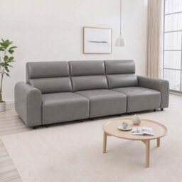 Furnishings For Less UK Corby Grey 3 Seater Electric Recliner Sofa Leather Look High Back - thumbnail 5