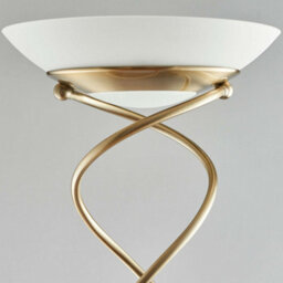 Mother & Child Floor Lamp Antique Brass Tall Twin Light Dimmer Flexible Reading - thumbnail 4