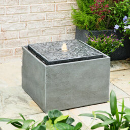 Sunlinua Charming Garden Water Feature Led Retro Cylindrical Bubble Fountain 24.5Cm H - thumbnail 1