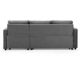 Home Detail Dorset 3 Seater Pull-Out Reversible Chaise Sofa Bed, Grey Velvet - thumbnail 6