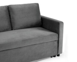 Home Detail Dorset 3 Seater Pull-Out Reversible Chaise Sofa Bed, Grey Velvet - thumbnail 7