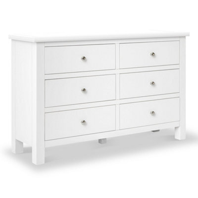 Cornish White 6 Drawer Chest Fully Assembled - By Roseland Furniture - image 1
