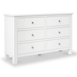Cornish White 6 Drawer Chest Fully Assembled - By Roseland Furniture
