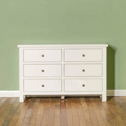 Cornish White 6 Drawer Chest Fully Assembled - By Roseland Furniture - thumbnail 6