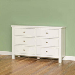 Cornish White 6 Drawer Chest Fully Assembled - By Roseland Furniture - thumbnail 5