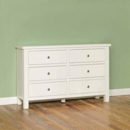 Cornish White 6 Drawer Chest Fully Assembled - By Roseland Furniture - thumbnail 7