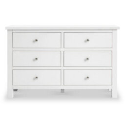 Cornish White 6 Drawer Chest Fully Assembled - By Roseland Furniture - thumbnail 4