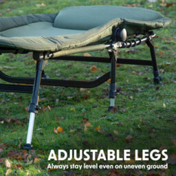 Dellonda Adjustable Bedchair Fleece Mattress & Pillow,  6 Adjustable Feet - Dl77 - thumbnail 2