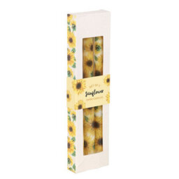 Set Of 3 Sunflower Taper Candles - Bright Summer Table Decor - thumbnail 4