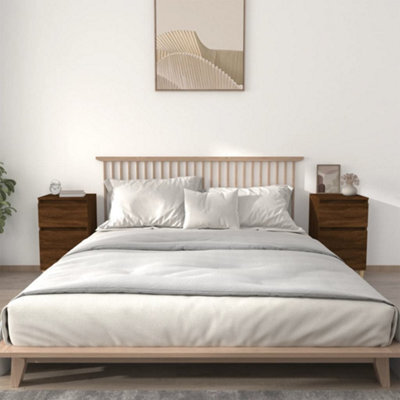 Berkfield Bedside Cabinets 2 Pcs Brown Oak 40X35X70 Cm - image 1