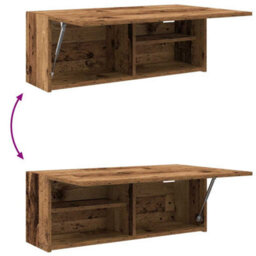 Vidaxl Bathroom Wall Cabinet Old Wood 80X25X30 Cm Engineered Wood - thumbnail 9