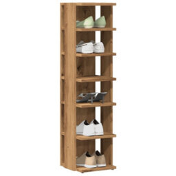 Berkfield Shoe Cabinets 2 Pcs Artisan Oak 28X27X102 Cm Engineered Wood - thumbnail 1