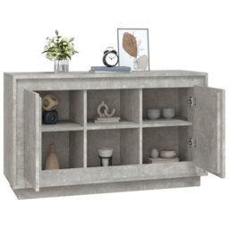 Berkfield Sideboard Concrete Grey 102X35X60 Cm Engineered Wood - thumbnail 4