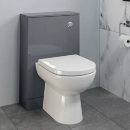 Aveli 600mm Bathroom Vanity Unit Basin Concealed Cistern Toilet Wc Gloss Grey Modern - thumbnail 5