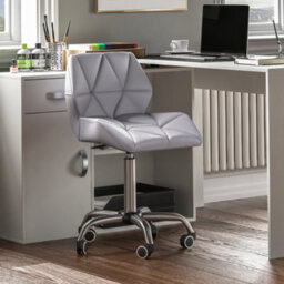 Lassic Vida Designs Geo Grey Office Swivel Chair Ukfr Pu Faux Leather - thumbnail 1