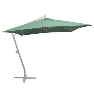 Berkfield Hanging Parasol 300X300 Cm Green Aluminium Pole - image 1