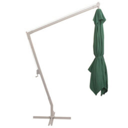 Berkfield Hanging Parasol 300X300 Cm Green Aluminium Pole - thumbnail 4