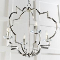 Luminosa Lighting Luminosa Garland 4 Light Ceiling Pendant Polished Nickel & Clear Crystal Glass, E14 - thumbnail 5