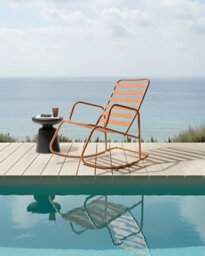 Beliani Garden Rocking Chair Turi Metal Golden Brown - thumbnail 2