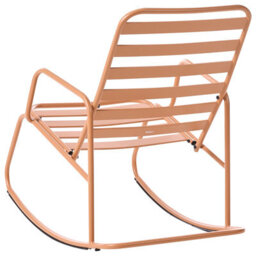 Beliani Garden Rocking Chair Turi Metal Golden Brown - thumbnail 5