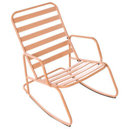 Beliani Garden Rocking Chair Turi Metal Golden Brown - thumbnail 6