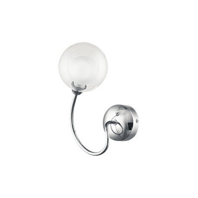 Luminosa Lighting Luminosa Blog Wall Lamp With Glass Shades Chrome 18X24X15Cm - image 1
