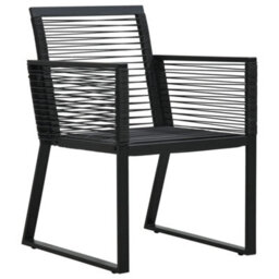 Berkfield 7 Piece Outdoor Dining Set Pvc Rattan Black - thumbnail 7