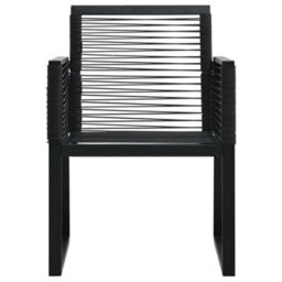 Berkfield 7 Piece Outdoor Dining Set Pvc Rattan Black - thumbnail 8
