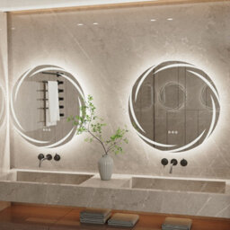 Luvodi 800mm Anti-Fog Led Bathroom Mirror Circle Backlit Hd Vanity Mirror Shatterproof - thumbnail 7