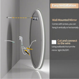 Luvodi 800mm Anti-Fog Led Bathroom Mirror Circle Backlit Hd Vanity Mirror Shatterproof - thumbnail 9