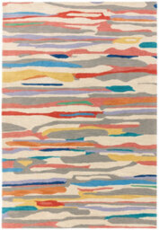 Multi Wool Handmade Luxurious Modern Easy To Clean Abstract Dining Room Bedroom And Living Room Rug-200Cm X 300Cm - thumbnail 1