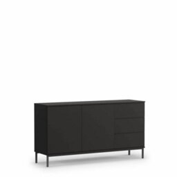 Arte Querty 01 Sideboard Cabinet In Black Matt - Modern Elegance With Ample Storage - W1500mm X H800mm X D410mm - thumbnail 1