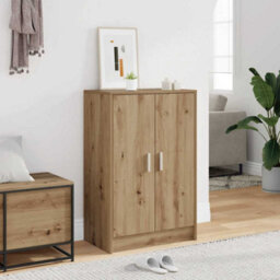Vidaxl Shoe Cabinet Artisan Oak 60X35X92 Cm Engineered Wood - thumbnail 1