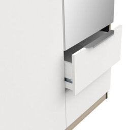FurniComp LTD Furnicomp Chicago 3 Door 2 Drawer Matt White & Oak Effect 120Cm Mirrored Triple Wardrobe - thumbnail 4