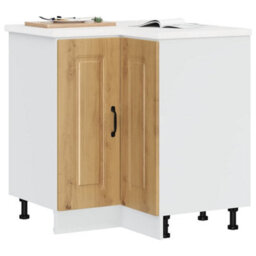Berkfield Durable Kitchen Corner Base Cabinet Kalmar Artisan Oak Engineered Wood - thumbnail 2