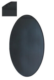 Mirroroutlet The Ovale Black Metal Framed Oval Garden Wall Mirror 180 X 100Cm - thumbnail 6
