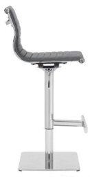 Lamboro Rovigo Deluxe Breakfast Bar Stool, Chrome Footrest, Height Adjustable Swivel Gas Lift, Home Bar & Kitchen Barstool, Charcoal Grey - thumbnail 2