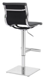 Lamboro Rovigo Deluxe Breakfast Bar Stool, Chrome Footrest, Height Adjustable Swivel Gas Lift, Home Bar & Kitchen Barstool, Charcoal Grey - thumbnail 4
