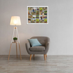 AK Frames 80X70Cm White Modern Multi Photo Frame With Mid Grey Mount - Holds 20 Apertures (18X) 6X4, (2X) 4X4 Photos - thumbnail 3