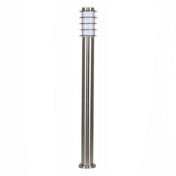 Valuelights Wharf Pair Of Modern Outdoor Stainless Steel Bollard Lantern Light Posts