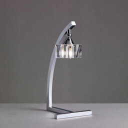 Luminosa Lighting Luminosa Cuadrax Table Lamp 1 Light G9, Polished Chrome - thumbnail 2