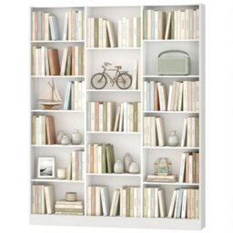 Bookcase Freestanding Open Storage Shelf With 17 Compartments - thumbnail 1