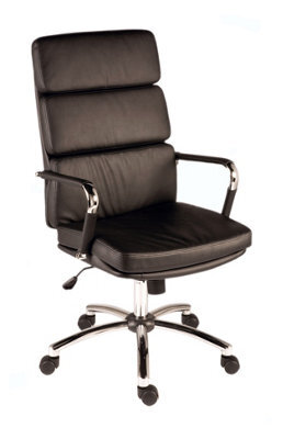 Teknik Deco Executive Chair Black With Stylish Chrome Base - image 1