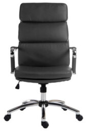 Teknik Deco Executive Chair Black With Stylish Chrome Base - thumbnail 2