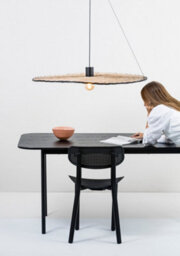 Luminosa Lighting Luminosa Costas Matt Black, Rattan Pendant Lamp 1000 - thumbnail 2