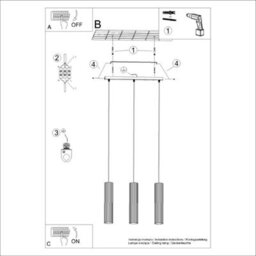 Sollux Lighting Karbon Aluminum Olive Green 3 Lights Minimalist Pendant Ceiling Light - thumbnail 9