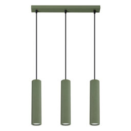 Sollux Lighting Karbon Aluminum Olive Green 3 Lights Minimalist Pendant Ceiling Light - thumbnail 1