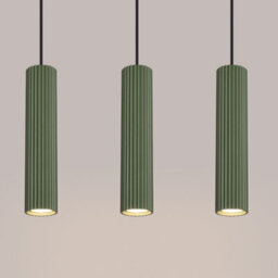 Sollux Lighting Karbon Aluminum Olive Green 3 Lights Minimalist Pendant Ceiling Light - thumbnail 5