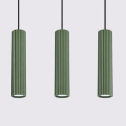 Sollux Lighting Karbon Aluminum Olive Green 3 Lights Minimalist Pendant Ceiling Light - thumbnail 4
