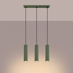 Sollux Lighting Karbon Aluminum Olive Green 3 Lights Minimalist Pendant Ceiling Light - thumbnail 3